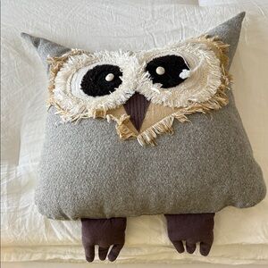 Gray Owl Decorative Pillow